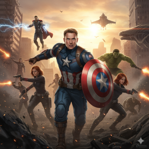 Captain America Steve Rogers holding shield meme - $AVGR Coin